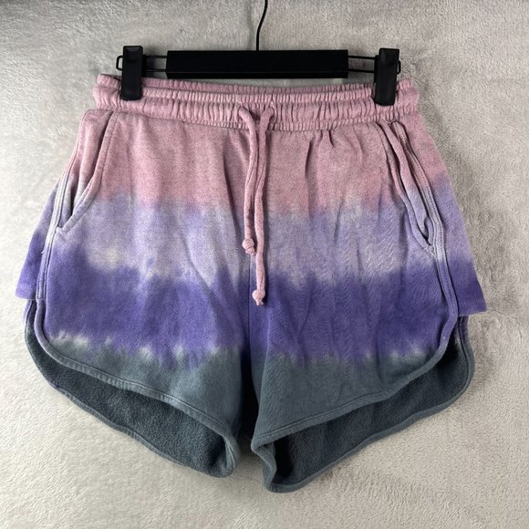 good hYOUman Pants - Good Hyouman Raven Shorts Womens Small Pink Purple Tie Dye